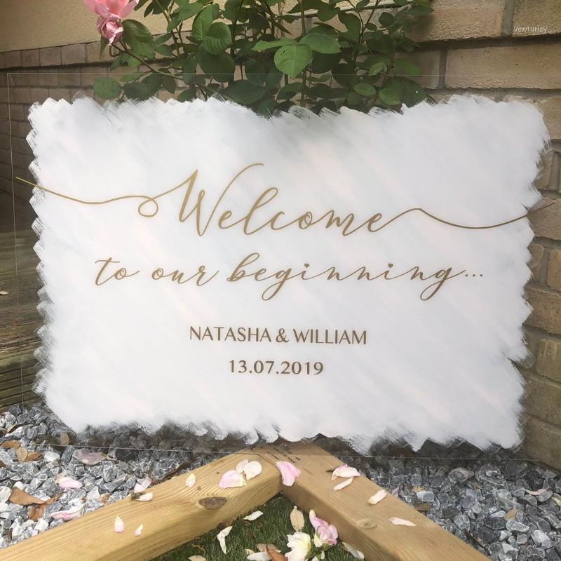 

Party Decoration Perspex Welcome Wedding Sign Glass Acrylic Painted