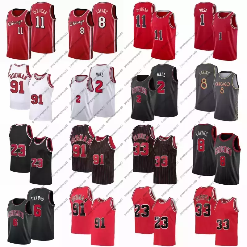 

Zach 8 LaVine Vintage 22 Lonzo 2 Ball Basketball Jerseys 2022 Derrick citychicagos deMar 11 deRozan rosebullalex edition scottie dennis caruso Pippen Rodman Jersey