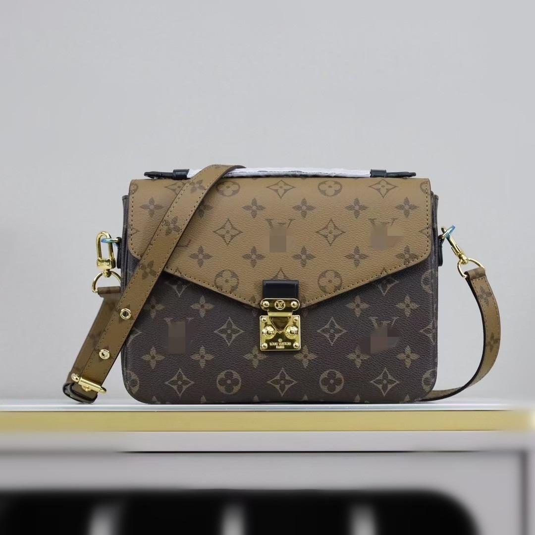 

M44875 vintage Print Pochette METIS Messenger Bag women shoulder crossbody bags LVYSLLouisVittonVutton designer handbags tote Clutch Purse Wallet, Black