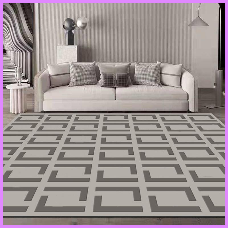 

New Luxury Designer Carpet Living Room Rug Casual Bedroom Carpets Skid Resistant High Quality With F Letters 2 Color Decorate Nice D2111105F, Gray