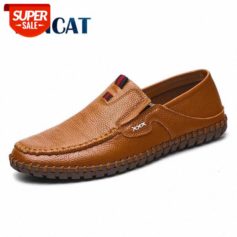 

VANCAT Brand Size 38-47 Fashion Handmade Brand Genuine leather men Flats,Soft leather men Male Moccasins,High Quality Men Shoes #v98L
