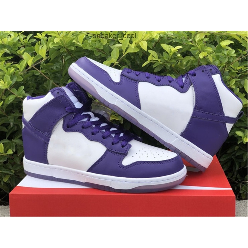 

Dunk High WMNS Varsity Purple White Outdoor Shoes Men Women City Attack Zapatos Sneakers Skateboard Shoes With Original Box 5-13, Black