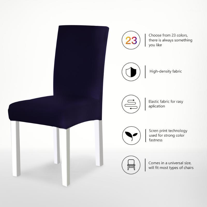 

Solid Color Spandex Fabric Chair Cover Stretch Kitchen Restaurant Wedding Banquet Host Universal Size Covers