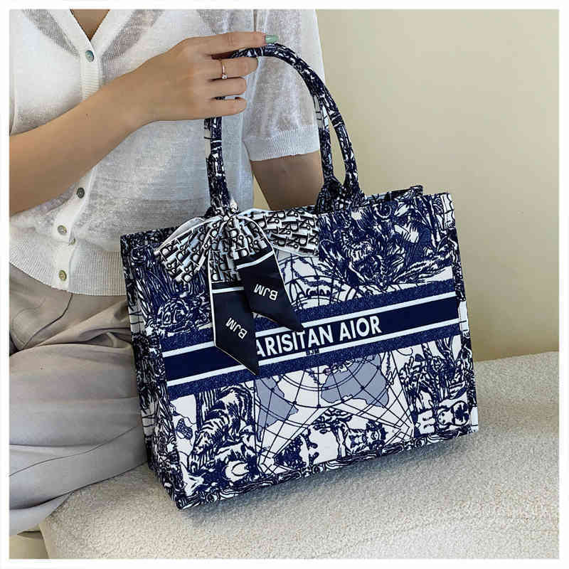 

Design Large Luxury Brand Handbags Tote Bags for Women 2022 Shoulder Sac a Main Luxe Fashion Crossbody Printed Shopping