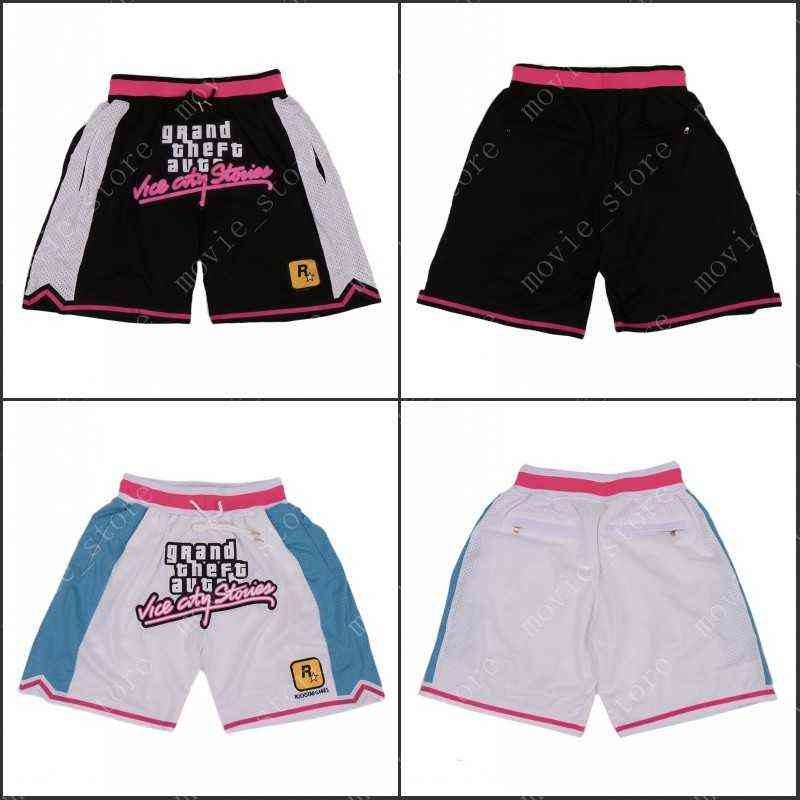 

Men's Grand Theft Auto Vice City Stories Basketball Shorts Sports Pants Stitched, Black