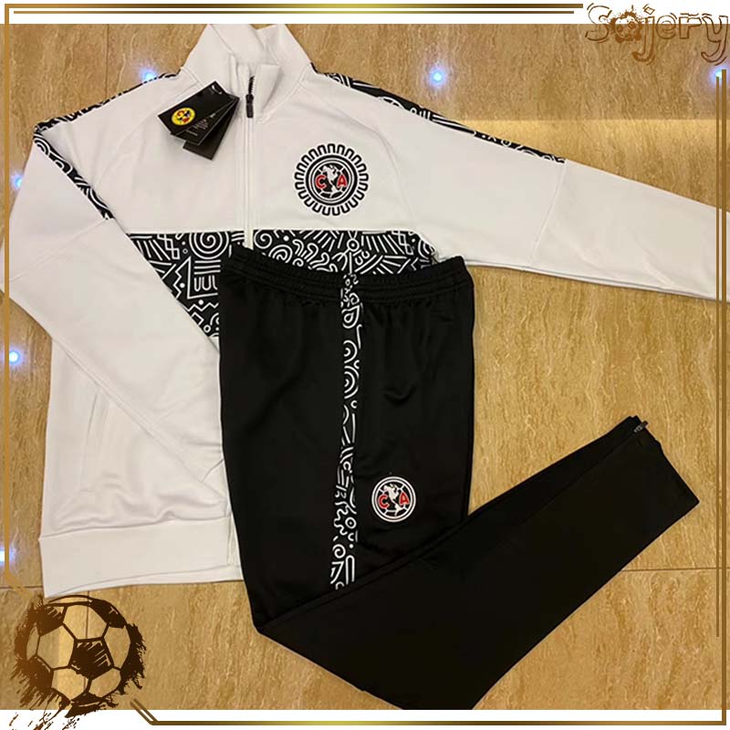 

Men's Club América Soccer jerseys 20/21 Third I96 Jacket American White jackets kit Training Suit UNAM Tijuana Tracksuit Chandal Jogging, Black;yellow