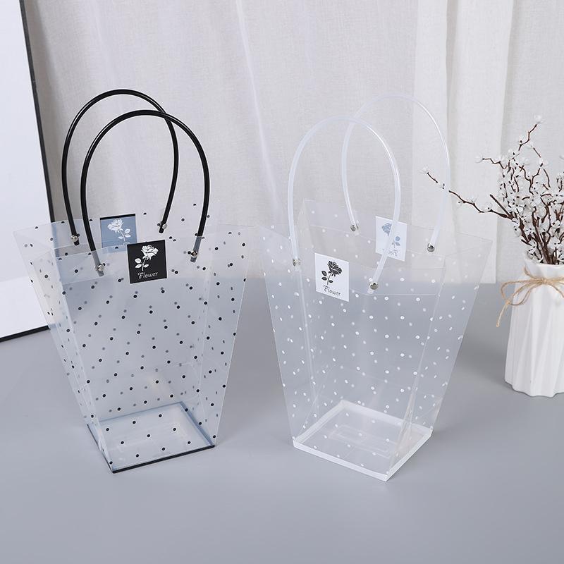 

Gift Wrap Transparent Trapezoid PVC Bag DIY Flower Wrapping Box Packing Bouquet Florist Supplies Wedding Decoration Home Decor