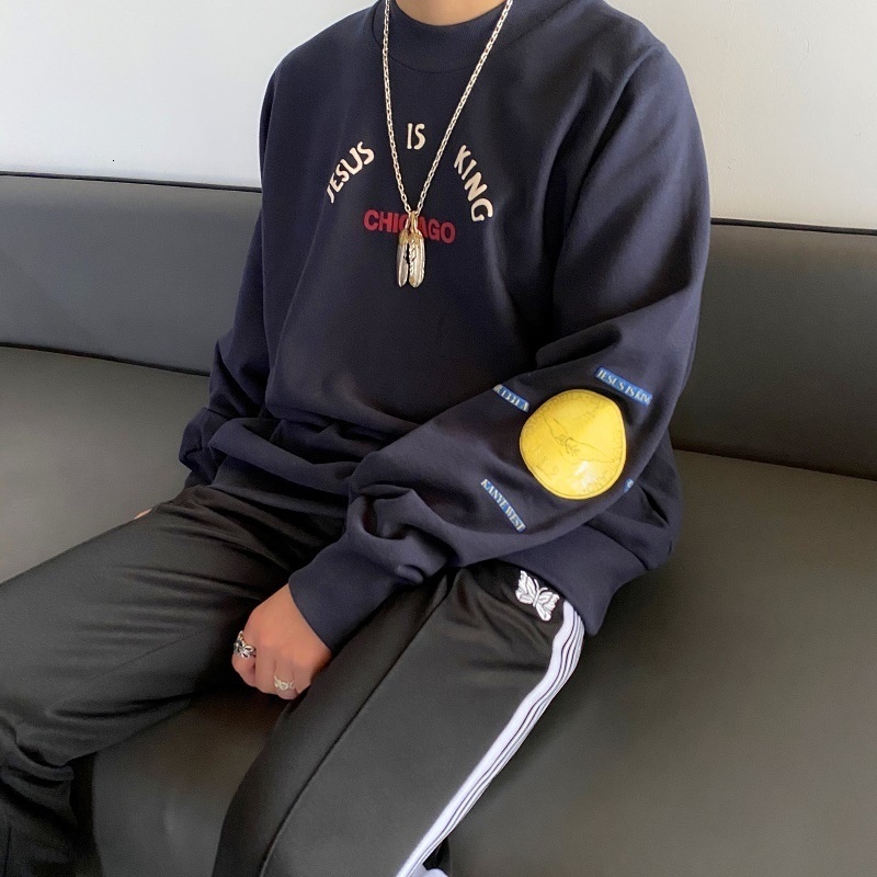 

2021 New Hoodies Kendall Jenner Letters Printed Men Women Jesus Is King Sweatshirts Oversize Kanye West Cpfm Pullovers Qnx3, Blue