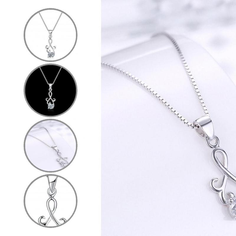 

Pendant Necklaces Jewelry Personality Cubic Zirconia Lock Necklace Female For Daily Life