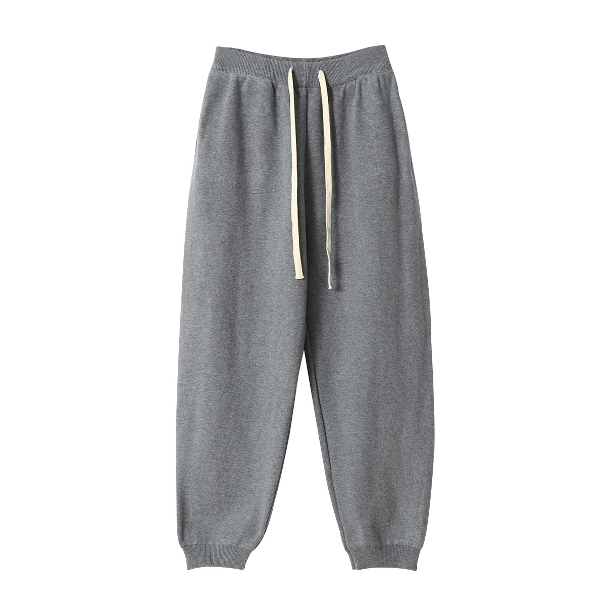 

2021 Spring Female High Waist Stretch Women's Trousers Black Gray Outwear Color Hare Pants C5lf