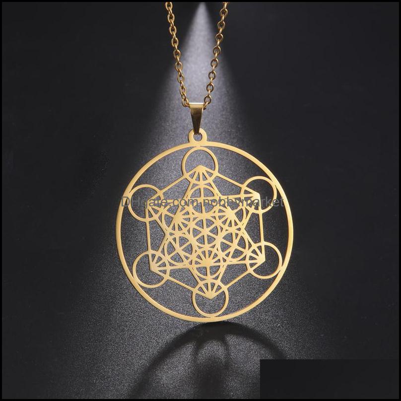 

Other Fashion Aessories Stainls Necklace, Male Female Geometric Dign, Steel Jewelry, Archangel Dign And Metatron Seal, Digned By The Cabos D