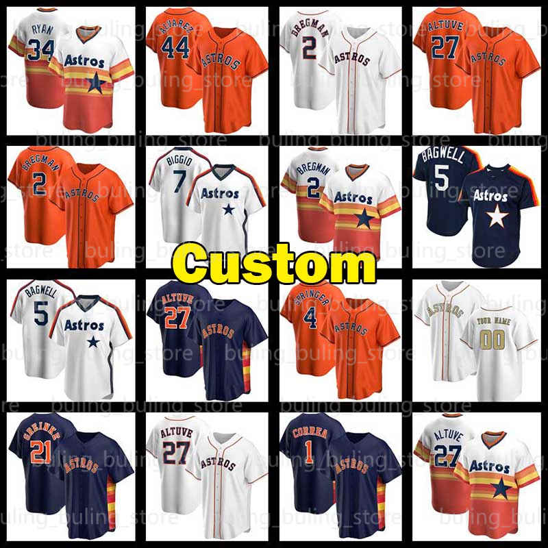 

27 Jose Altuve Jersey 2 Alex Bregman Houston 34 Nolan Ryan Astros 5 Jeff Bagwell Baseball 44 Yordan Alvarez 35 Justin Verlander Craig Biggio 10 Yuli Gurriel Kyle Tucker, Custom 2020 cool base(taikongren-jinzi)