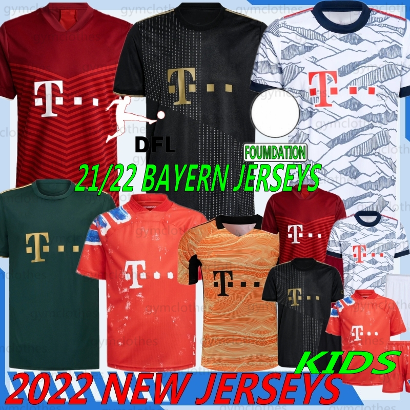 

Thai 21/22 SANé Soccer jerseys München LEWANDOWSKI GNABRY MüLLER COMAN MUSIALA DAVIES GORETZKA KIMMICH TOLISSO Men Kids Kits Football shirt jersey, Bairen