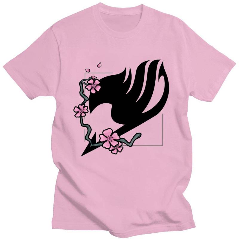 

Fashion Men's T-Shirts Anime Fairy Tail Logo Print Cotton Round Neck Unisex Short Sleeve Tees Shirt Casual Everyday Tops, Dark gray