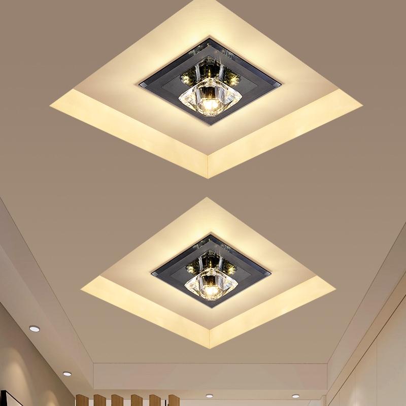 

Ceiling Lights Tiooka Shine Crystal Glass 5W Led Light Flush/Surface Mount Diamond Design Kitchen Aisle Corridor Lamp