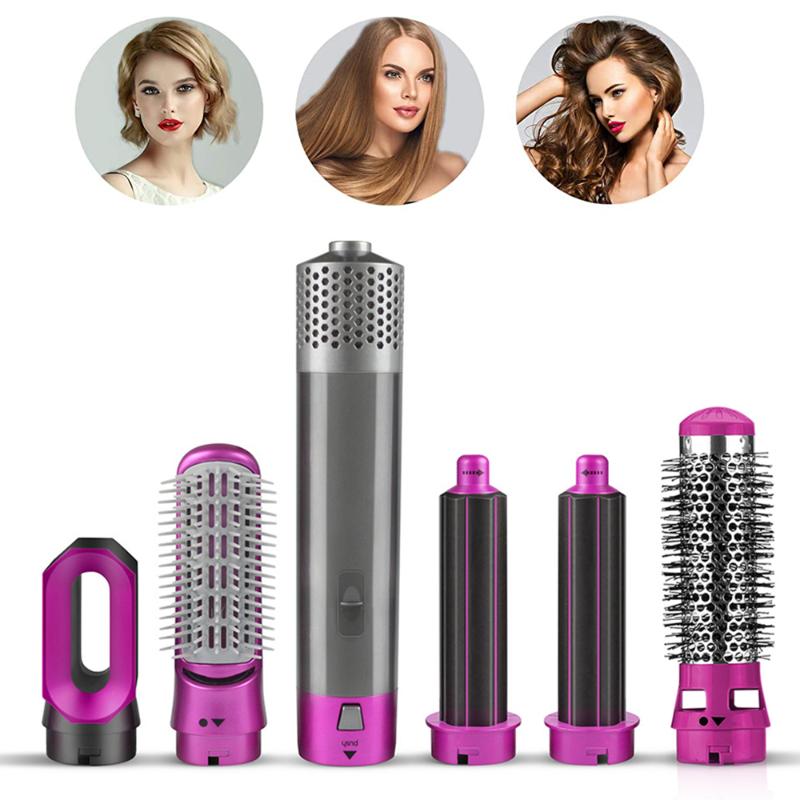 

5 In 1 Hair Dryer Comb Hot Air Brush Electric Blow Dryer with Comb Hair Straightening Curling Iron One Step Blower Brush