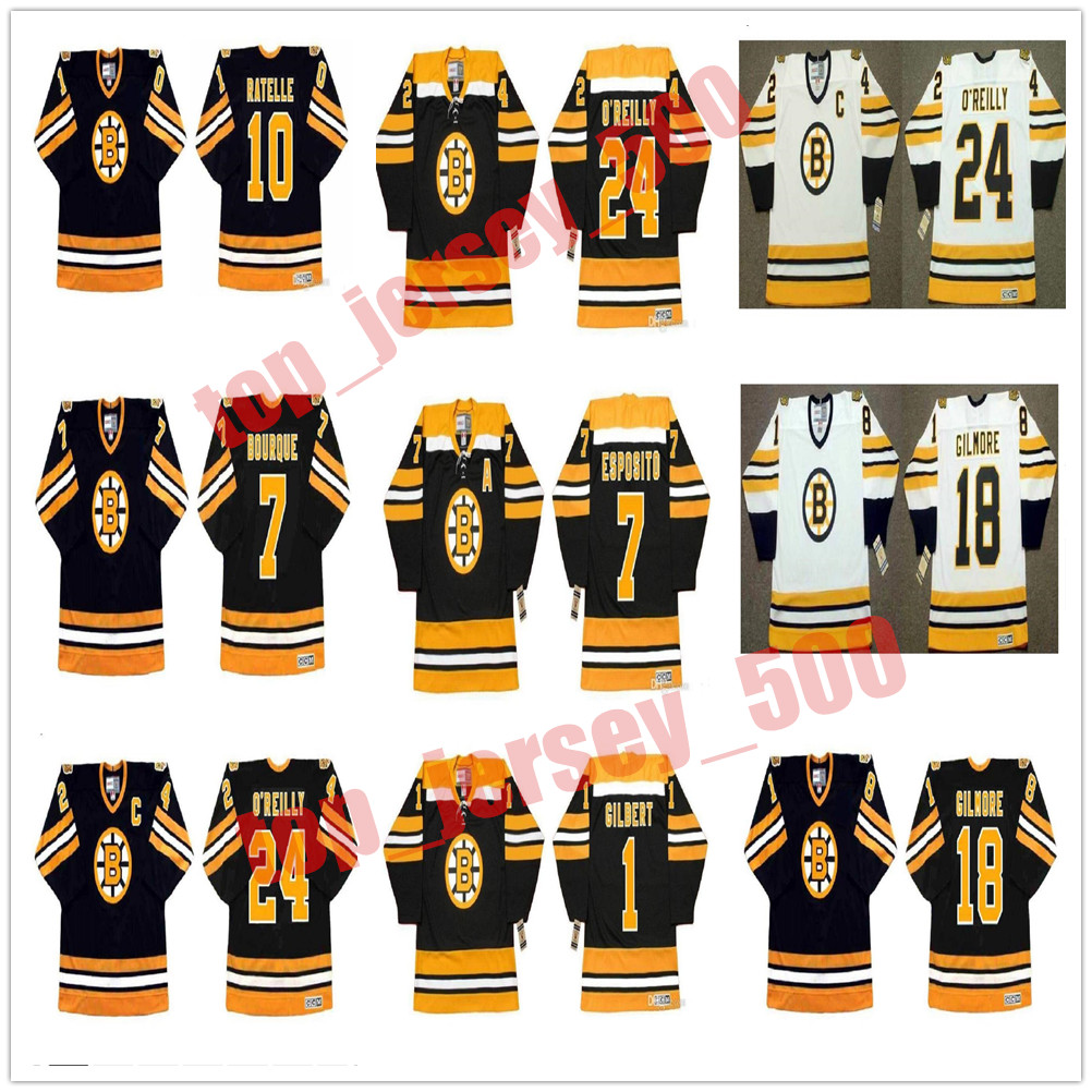 

Vintage Boston Bruins Jersey 30 CHRIS NILAN 8 KEN HODGE 7 PHIL ESPOSITO 24 Terry O'Reilly 12 WAYNE CASHMAN 18 Happy Gilmore CCM Retro Hockey, As shown in illustration