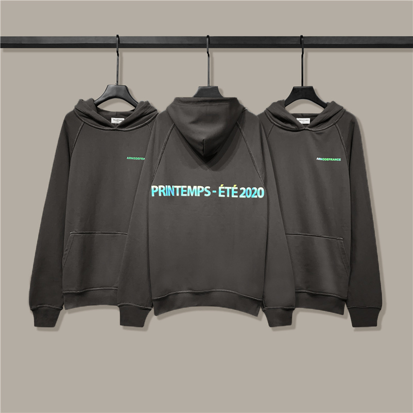 

2021 New Colorful Reflective Hoodie Hip-hop Inside Out Washed Old Adf Pullover Men Women Arnodefrance Vintage Hoody L6wz
