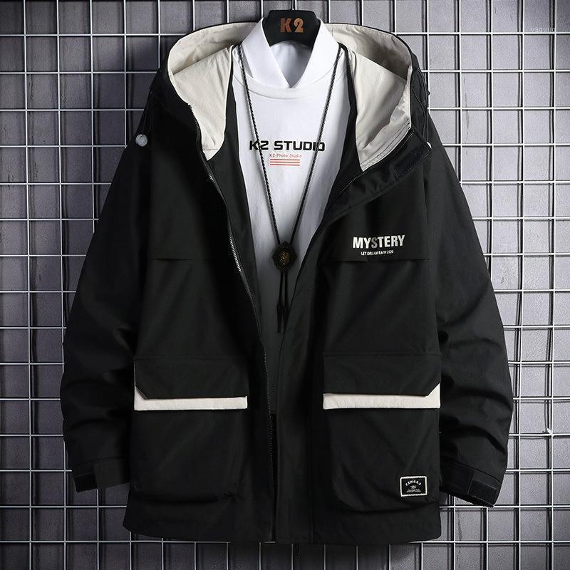 

Men's Jackets Hoody Bomber Jacket Men Mulit-Pocket Cargo Designer Steetwear Autumn Hip Hop Windbreaker Coats Teens Fashion 3XL, Green d