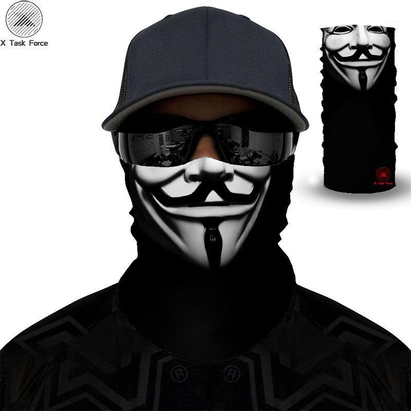 

Scarves Fuuny Clown Seamless Balaclava 3D Magic Scarf Neck Face Cover Head Bandana Headband Outdoor Sports Headwear Men Bicycle Facemask, Blue;gray