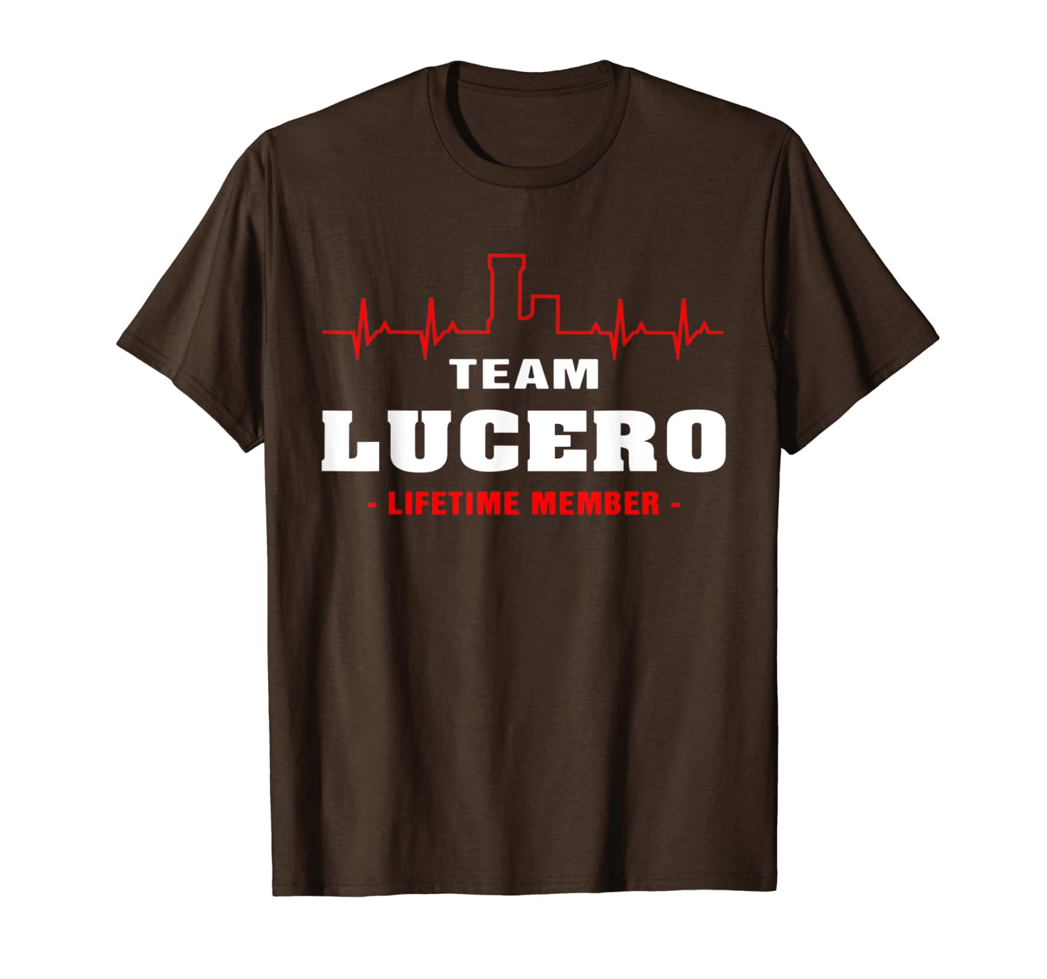 

team lucero lifetime member shirt surname, last name gift t-shirt, White;black