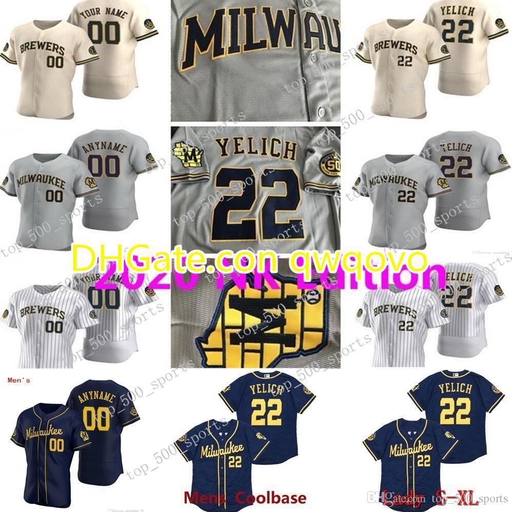 

Milwaukee 2020 Brewers Christian Yelich 50th Jersey Ryan Braun Lorenzo Cain Keston Hiura Josh Hader Eric Thames Orlando Arcia Justin Smoak1, Colour 4