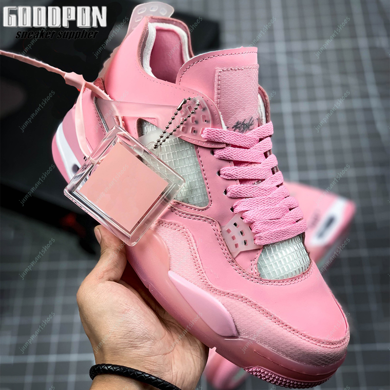 

Jumpman 4 4s fashion shoe Pink Mens Womens Basketball Shoes, #1