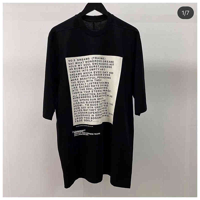 

Men's T-Shirts Estilo de rua americano carta impresso o-pescoço camiseta rap rock masculina alta solta skate cultura manga curta 3Z6F, 1# shoe box