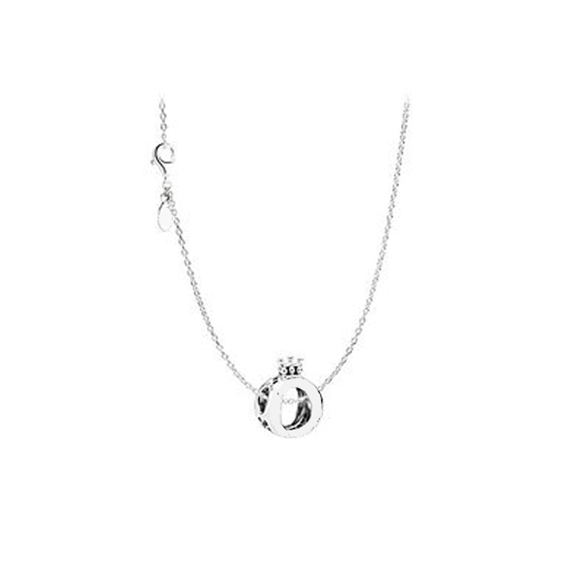 

Alloy Crown Pendant Necklace 45cm add 8cm Beads Charms Fits Pandora DIY Jewelry European Women Girls Gifts N002