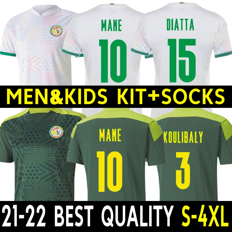 

2021 Senegal soccer jerseys national football MANE KOULIBALY GUEYE KOUYATE SARR homme Maillot de foot football Uniforms new 2022, Away