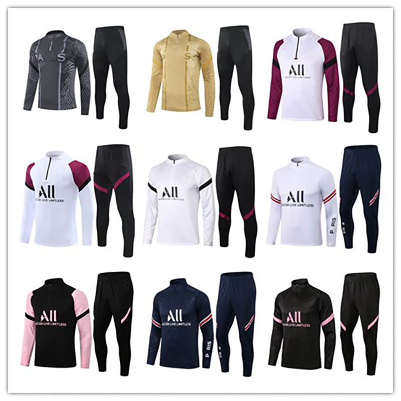 

2021 2022 MESSI Tracksuit Men Football Training Suits HAZARD PsgParisSaintGermain Soccer MBAPPE BENZEMA Survetement