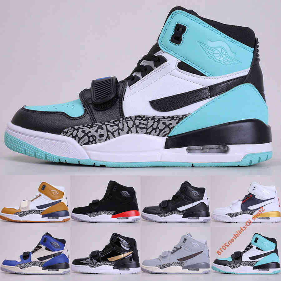 

Top Jumpman Legacy 312 NRG Men Basketball Shoes Leather Designer Light Aqua Black Gold Patent Olympic Outdoor Trainers Size 7-13, Bubble wrap packaging