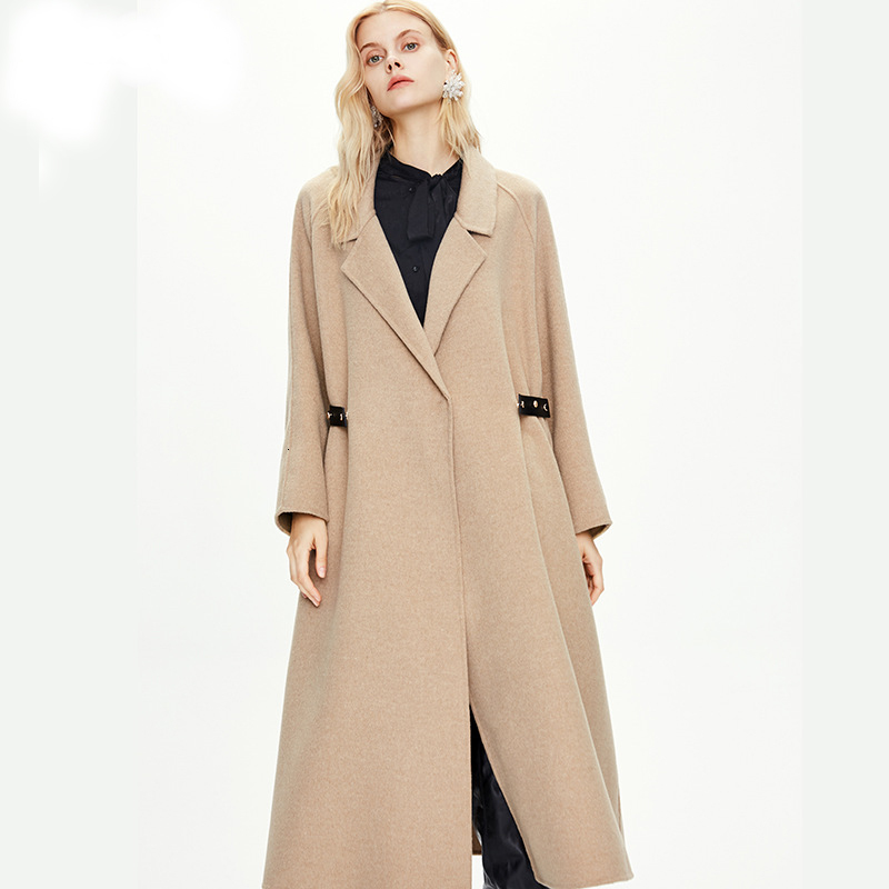 

2021 Autumn Women Thick Cardigan Woolen Jacket 100% Female Hotcoat Casehmere Eydv, Black