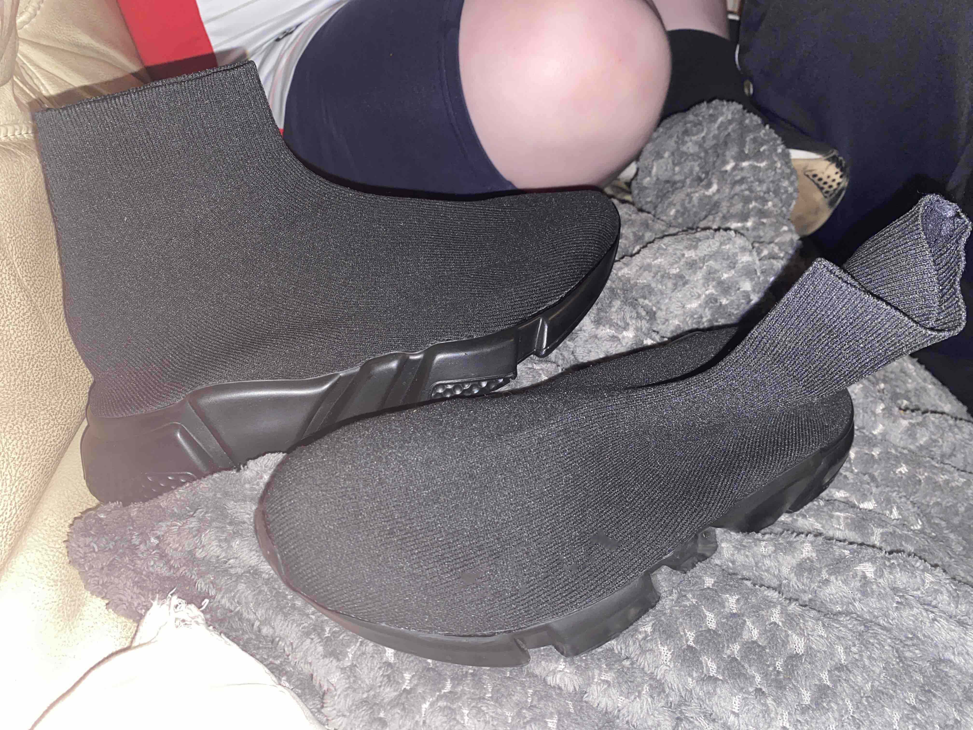 

Childrens Boots Speed Trainer Party Black White Red High Baby Boy Casual Shoes Sock shoe Kids Girls Fashion Boot Triple, Black;grey