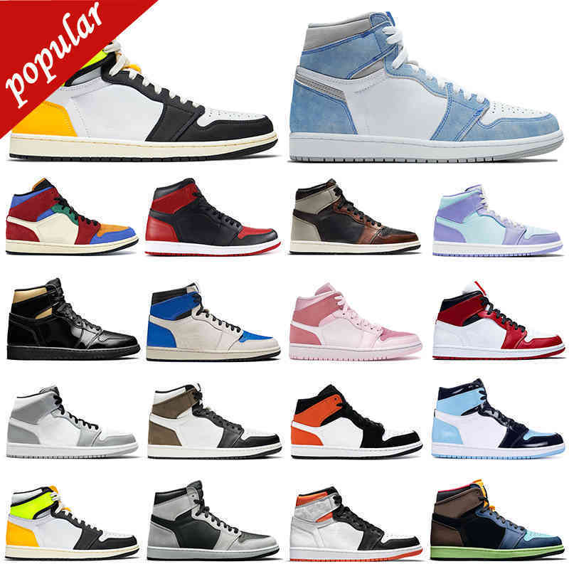 

{Athletic}Lower Price 1s men basketball shoes 1 Hyper Royal University Blue Banned Bred Shadow UNC women mens trainers sports sneakers Breathable, 1s ight smoke grey 1