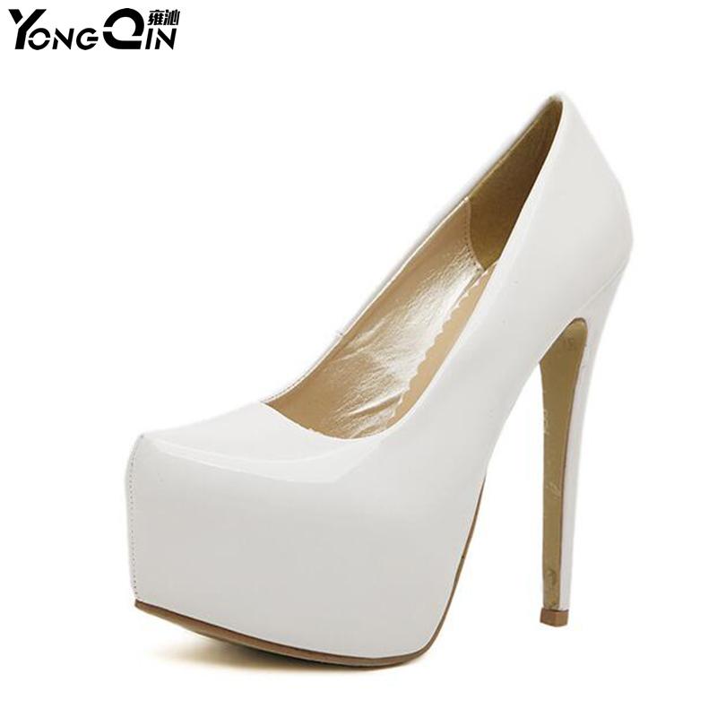 

Fashion Pumps For Women High Heel Pumps 15cm Round Toe High Heels Platform Black Shoes Woman