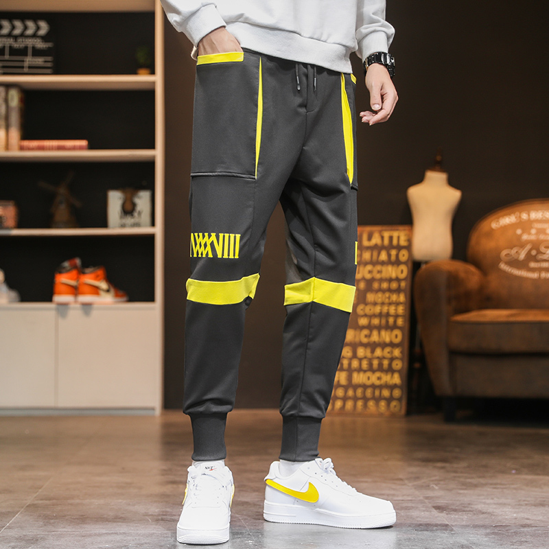 

2021 New Brand Sweatpants Mens Clothing Joggers Cargo Harajuku Pants Plus Size Casual Fashion Homme Korea Trousers Loose Clothes Wgpg, Yellow