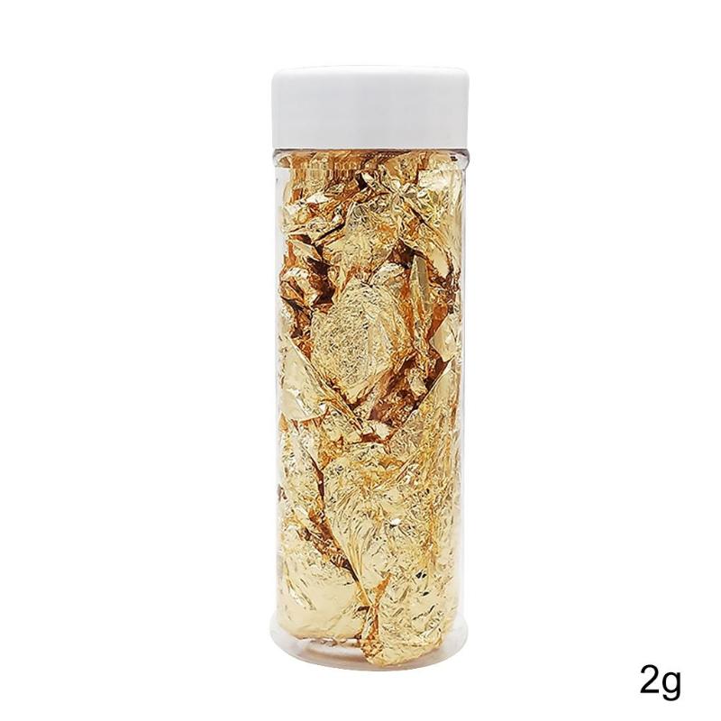 

Nail Glitter Decoration Edible Gold/Silver Leaf Foil Cooking Dessert Cake Ice Cream 3g Gold For Air, Silver;gold