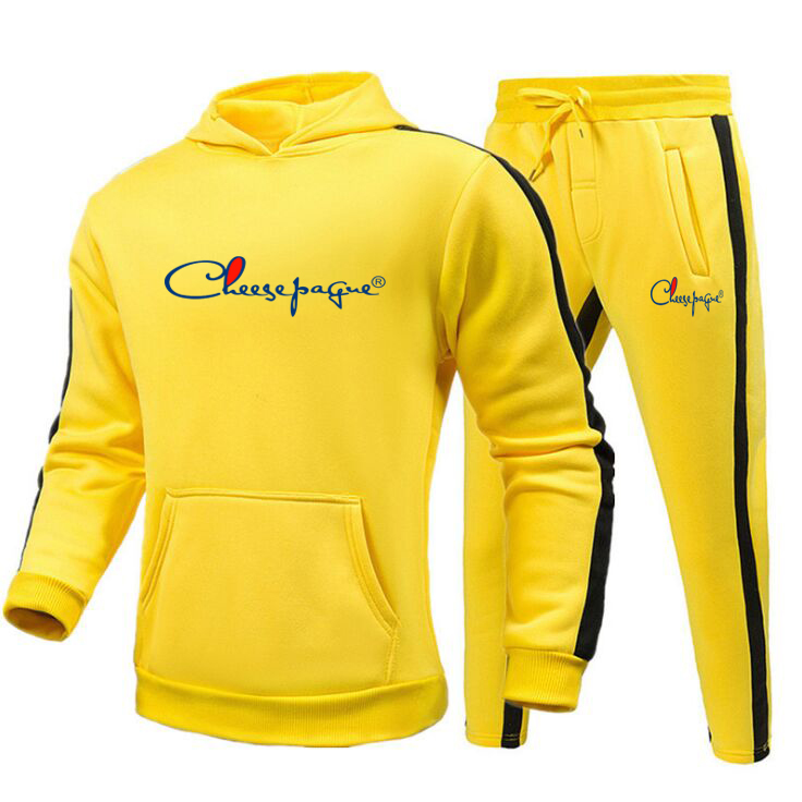 

Men Hooded Fleece Tracksuit Casual Man Set 2022 Winter Thicken Warm 2 Pieces Set Brand Men's Sports Suit Jacket Pants Outerwear