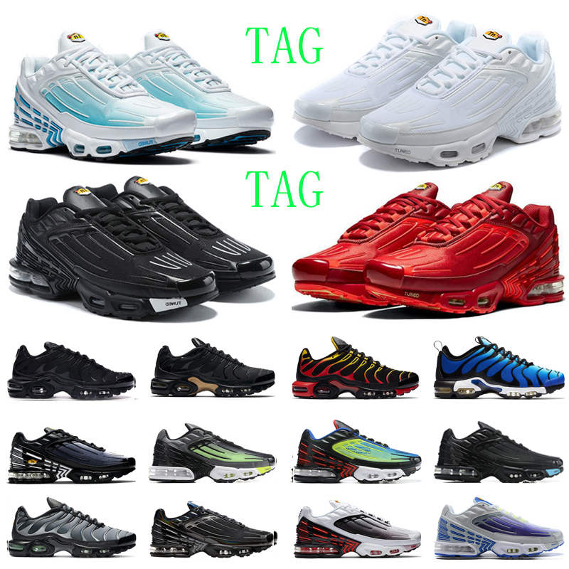 

tn plus 3.0 running shoes men women Laser Blue triple black White Volt Glow Oreo womens Breathable sneakers trainer outdoor sports 36-46, #12 40-45
