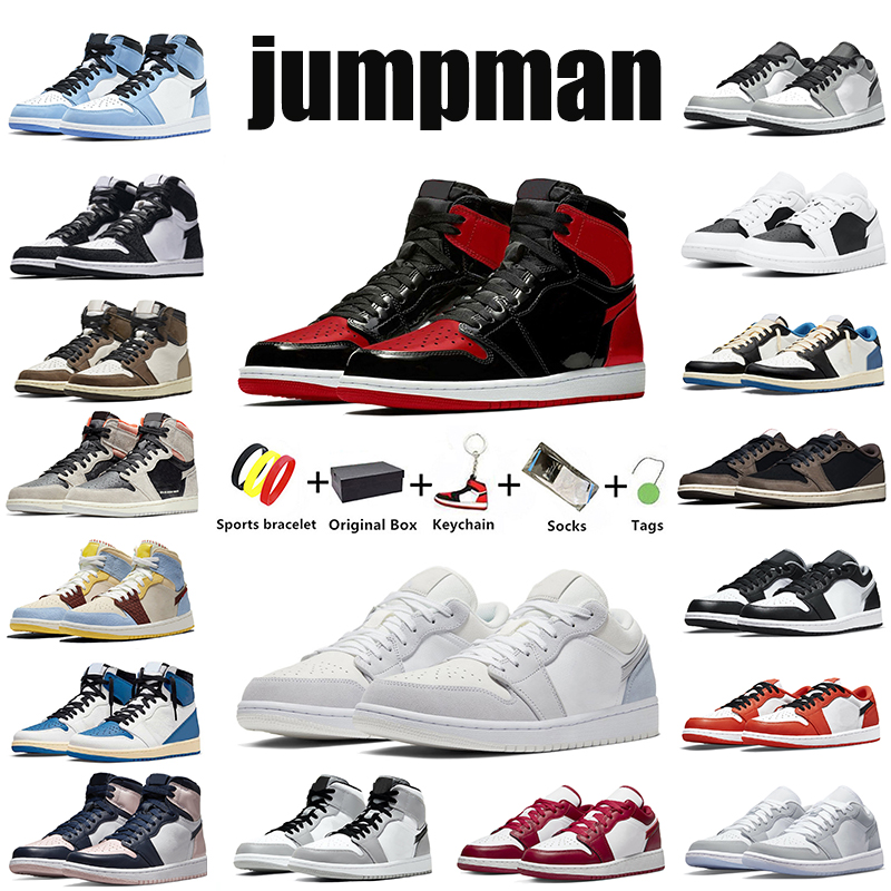 

with box Jumpman 1 mens high basketball shoes Bred Patent Dark Mocha TS x fragment low 1s University Blue Shadow 2.0 Chicago men trainers outdoor sports sneakers 36-47, Color#52
