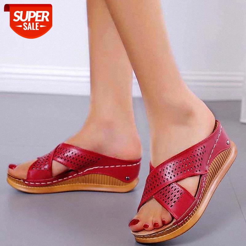 

Women'S Sandals Gladiator Sexy Heels Sandals Women Wedge Ladies Soft Comfy Casual Women'S Shoes Slipper Summer Footwear #en8E, Black