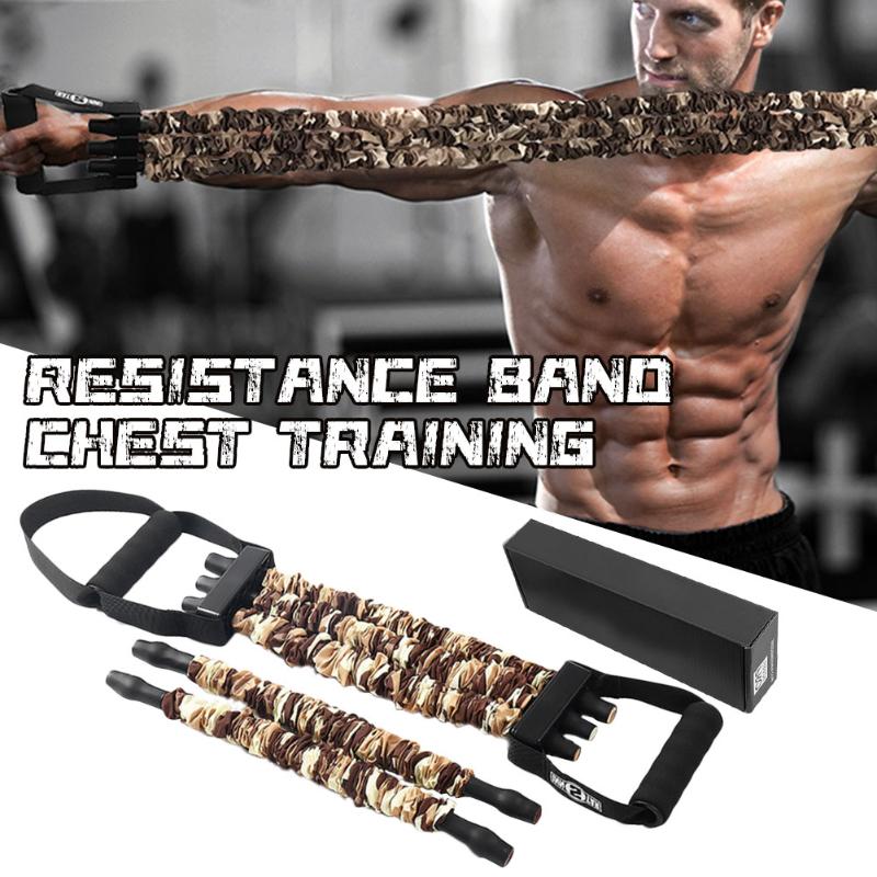 

Latex Chest Expander Pull Stretcher Elastic Bands Adjustable Chest Expander for Home Gym Muscle Training Exerciser
