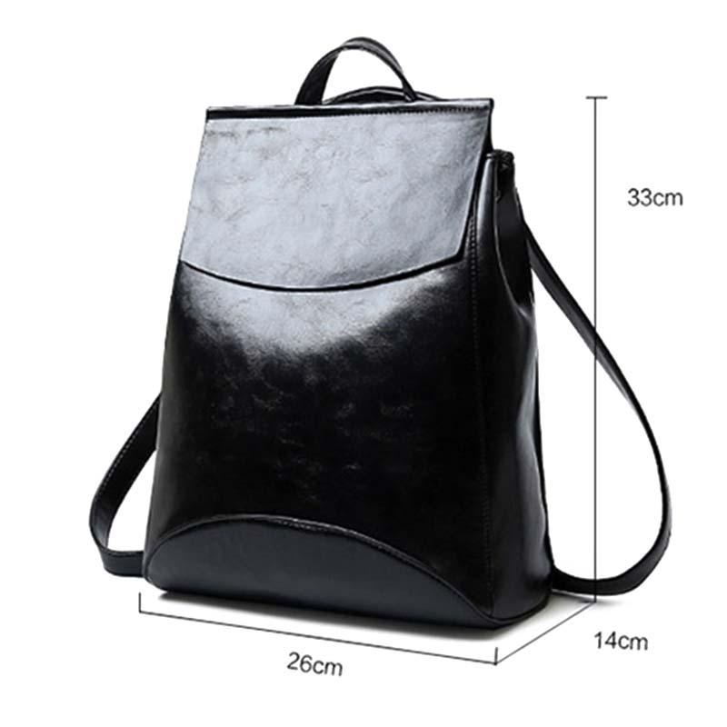 

Outdoor Bags Fashion Women Backpack Youth Leather Bagpack For Teenage Girls School Bag HSJ88, Black