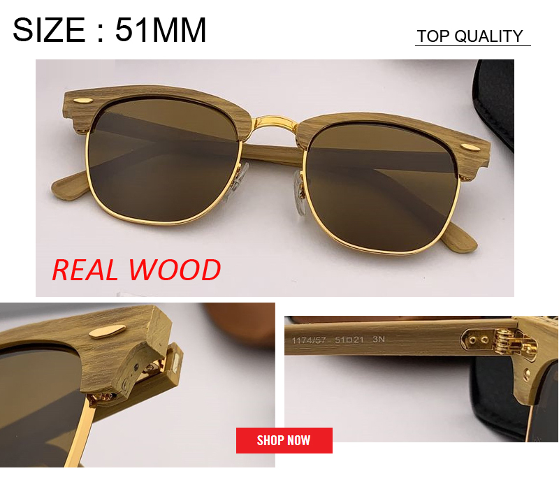 

Factory New 2021 Top Quality Wood With Sunglasses Women Brand SunGlasses Accessores Bamboo Wooden Style Gafas Men Designer U Huuwm