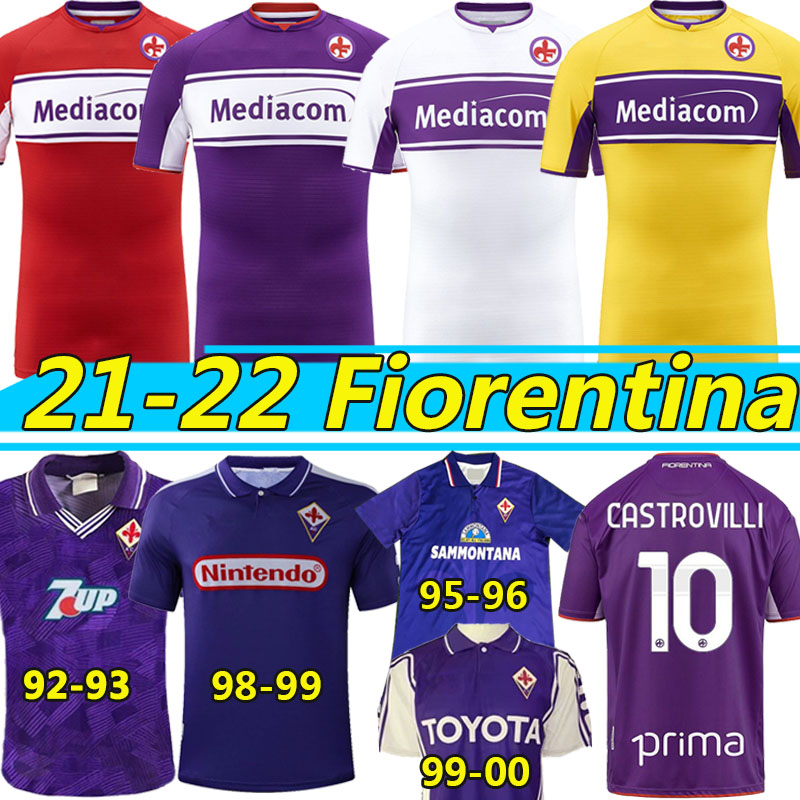 

21/22 FIORENTINA retro soccer jerseys 1992 93 95 96 98 99 2000 maillot de football shirts RIBERY CALLEJON PRINCE PEZZELLA CHIESA 2021 2022 VLAHOVIC men+kids kit jersey, 20-21 away