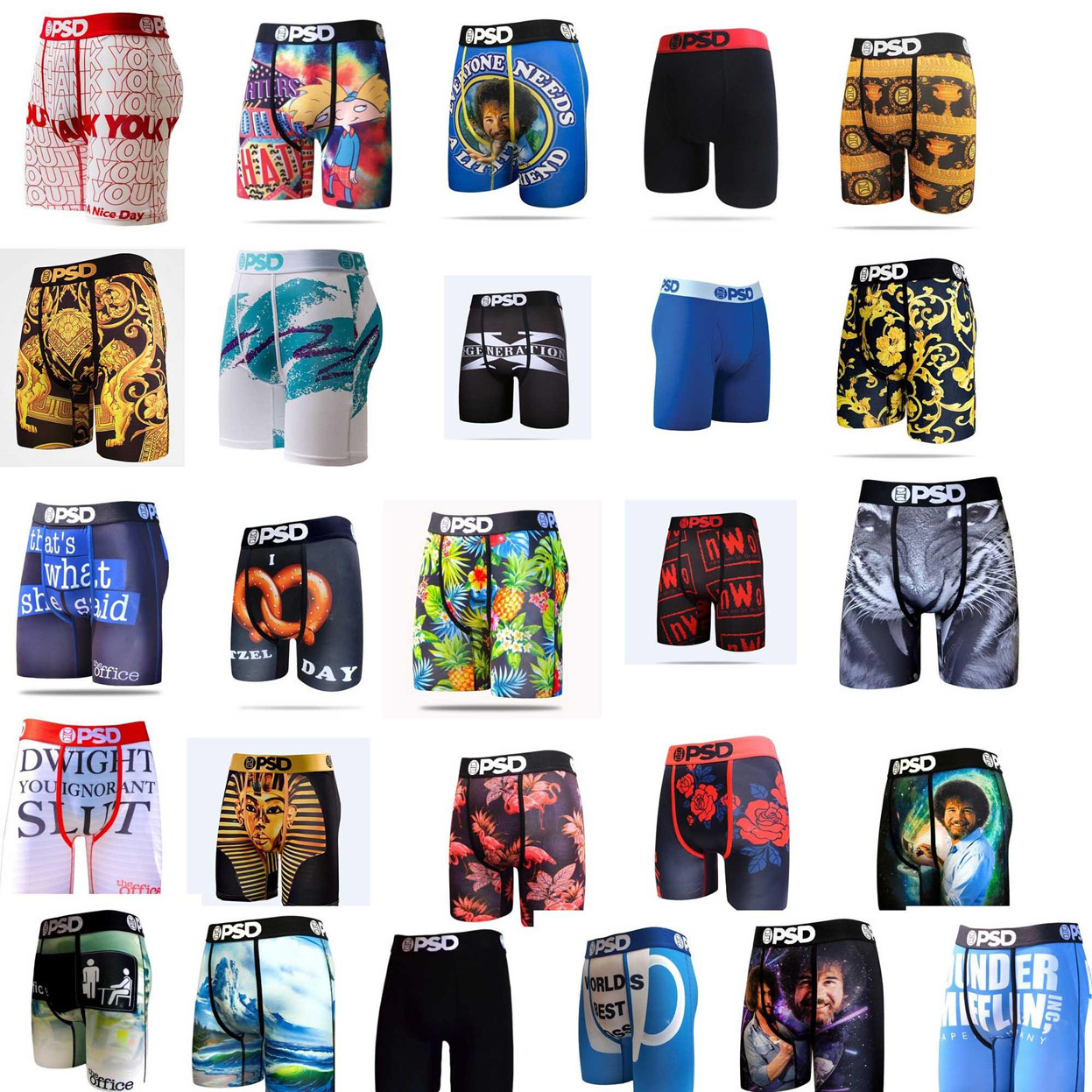 

underpant PSD Men's Underwear boxer Comfortable men underwear boxers High Quality Quickly Dry underwears American size S-XL822, Mixed color(underwear)