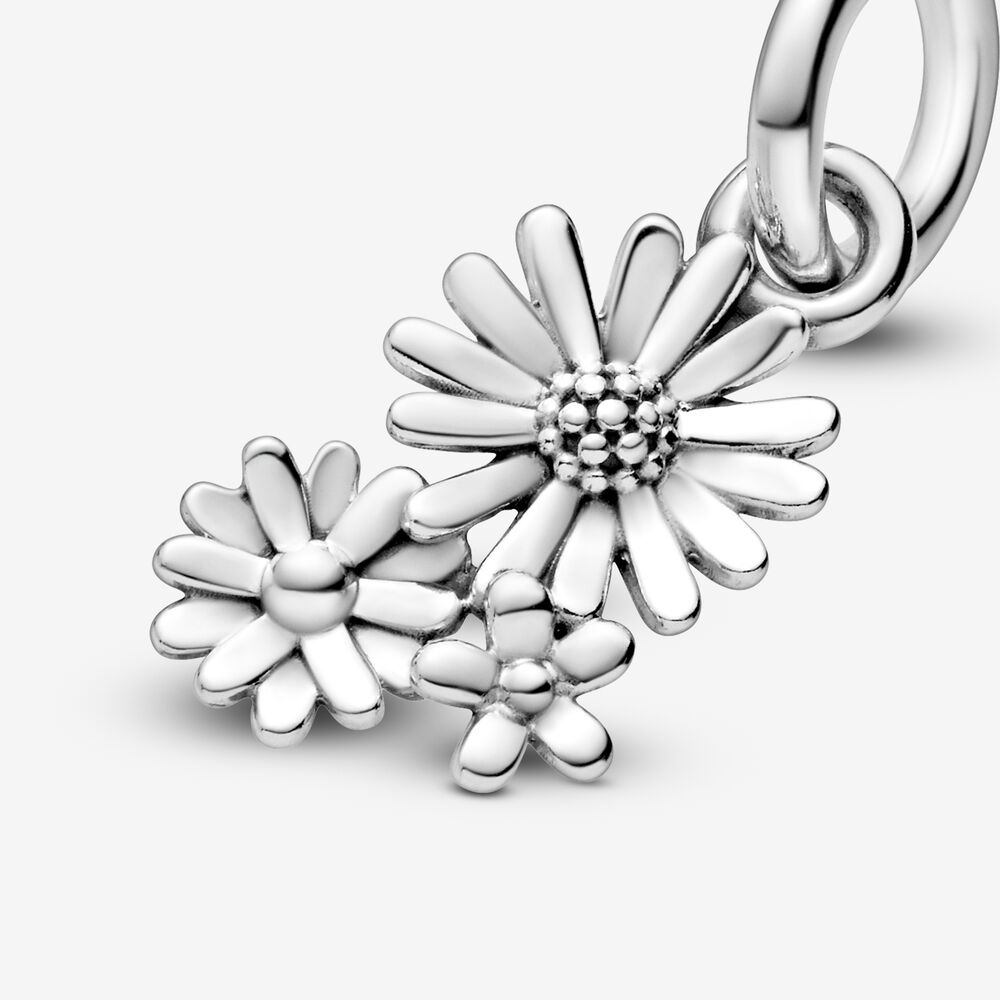 

925 Sterling Silver white openwork musical daisy clip patti sheep DIY fine beads Fit Original Pandora Charm Bracelet Jewelry, Black