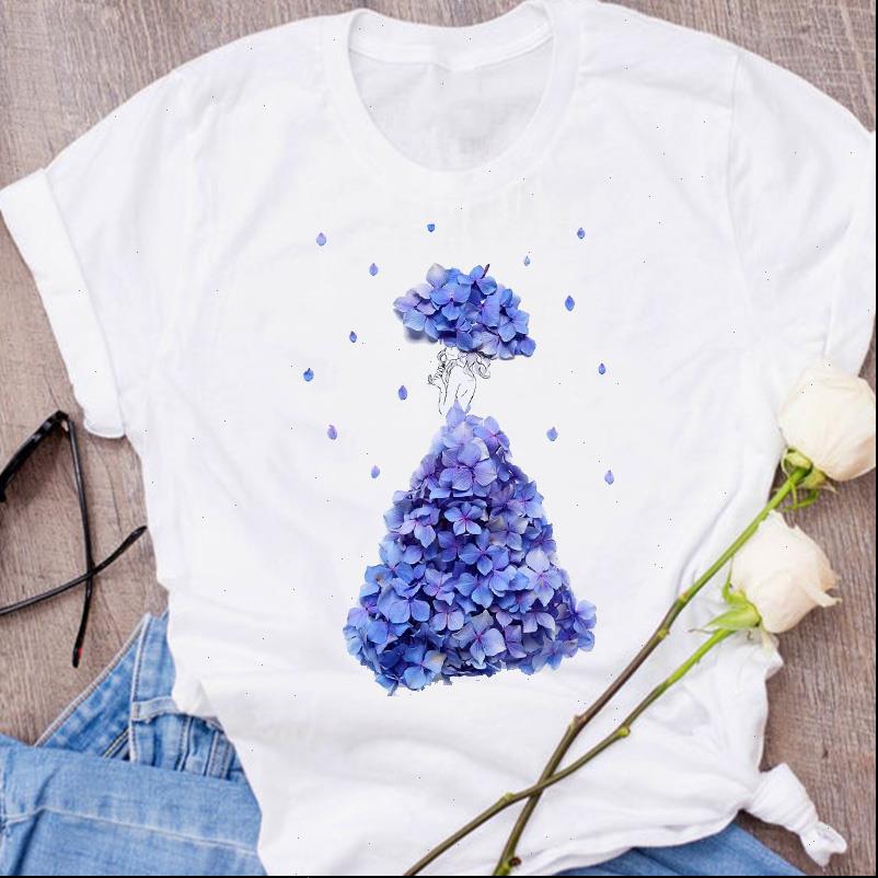 

women graphic aesthetic 90s kawaii ladies clothes floral flower lady clothing female tees print t shirt womens t shirt, White