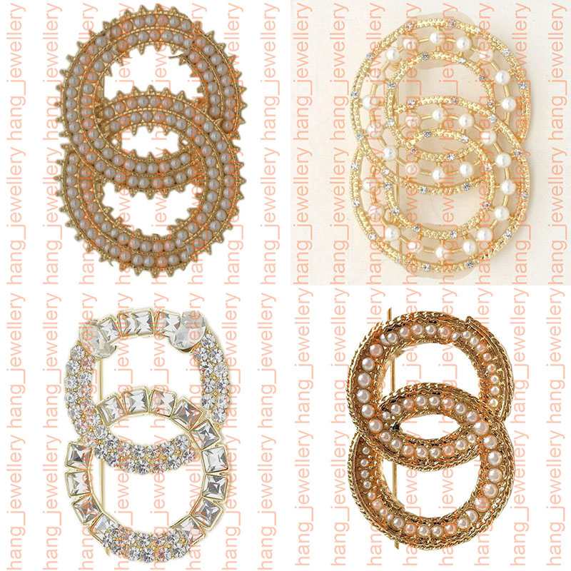 

Channel Crystal Designer Letter Brooches Alloy Clothing Famous Brooch Women Fashion Jewelry Pins High Quality